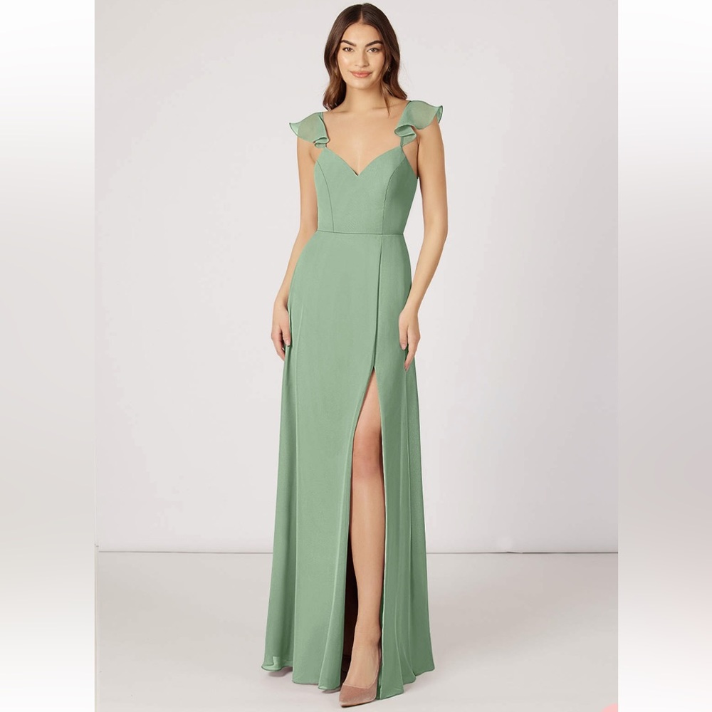 Azazie Everett Dusty Sage Bridesmaid Dress